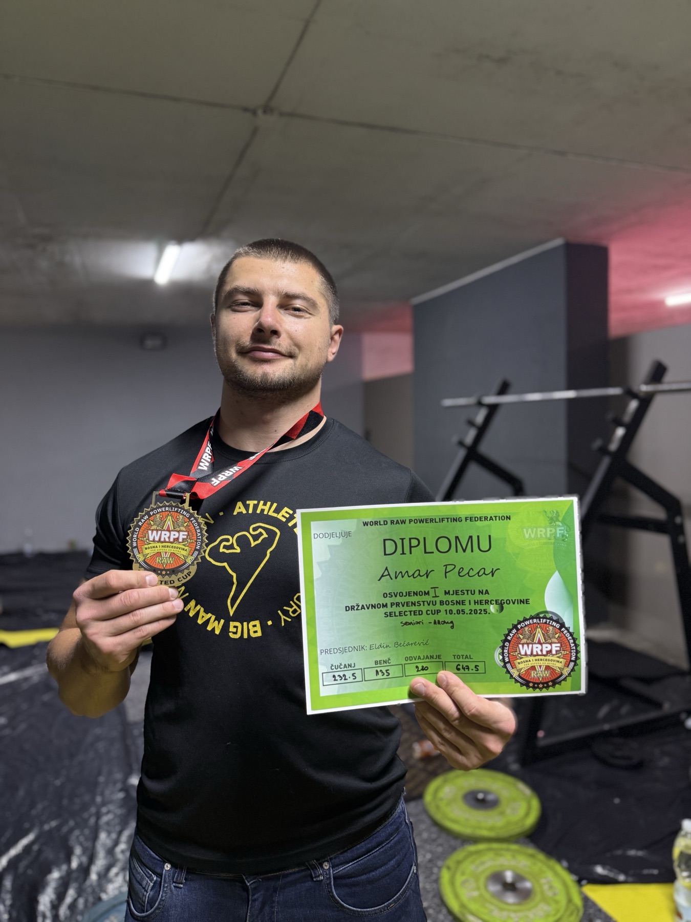 Ammar Pecar with WRPF medal and diploma